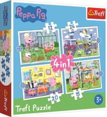 Trefl Puzzle Peppa Pig: Ünnepek emlékei 4 az 1-ben (12,15,20,24 darab)