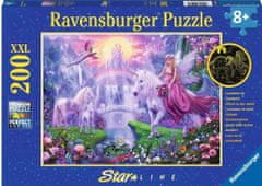 Ravensburger Világító puzzle Egyszarvúak varázslatos éjszakája XXL 200 db
