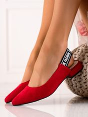Amiatex Női körömcipő 86961 + Nőin zokni Gatta Calzino Strech, piros árnyalat, 36