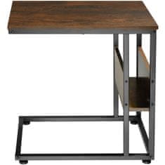 tectake Wigan kisasztal 55x36,5x60cm - Ipari sötét fa