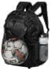 Backpack Milano sportos hátizsák hálóval, fekete
