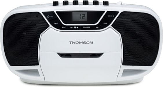 Thomson hordozható rádió kazettás magnó és cd lemezek kijelző aux in bemenet beépített hangszóró