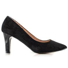 Amiatex Női körömcipő 89836 + Nőin zokni Gatta Calzino Strech, fekete, 36