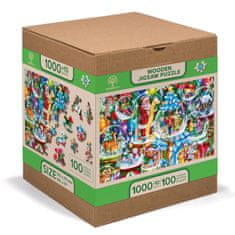 Wooden city Fa puzzle karácsonyi hóvirág 2 az 1-ben, 1010 darab ECO