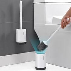 Netscroll Innovatív antibakteriális WC-tisztító kefe, önszellőző tartóval, ToiletStar