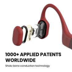 SHOKZ OpenRun Bluetooth fül előtti fülhallgató, piros