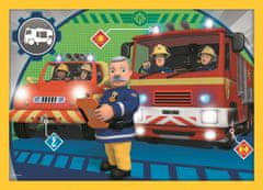 Trefl Puzzle Fireman Sam: Örömmel segítünk 4 az 1-ben (12,15,20,24 darab)