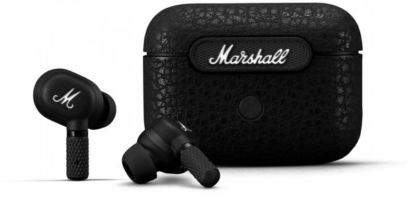 stílusos Marshall motívum anc anc zajszűrő technológia Bluetooth ipx5 nagyszerű hangzás dinamikus basszus mikrofon handsfree funkció akkumulátor élettartama 4,5 óra töltéssel töltődobozban