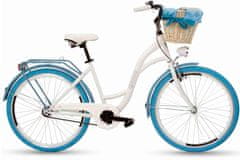 Goetze  Colorus Női kerékpár 1 fokozat 26″ kerék 18” váz 155-180 cm magassag, Fehér/Kék