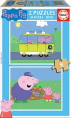 EDUCA Peppa Pig fa puzzle 2x9 darab