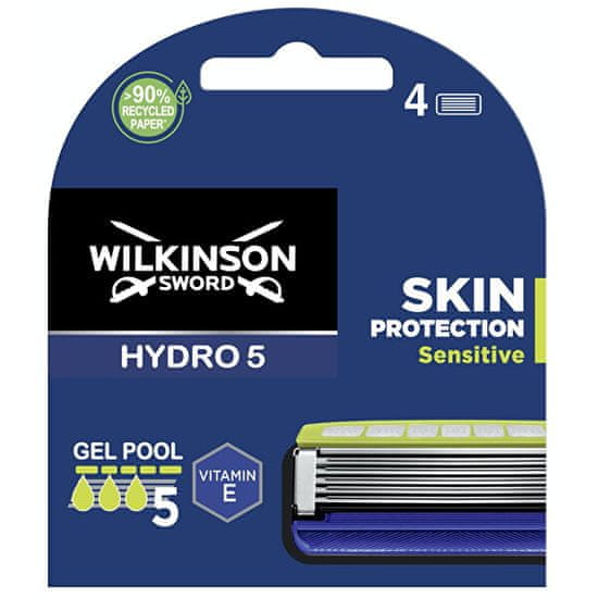 Wilkinson Sword Tartalék fej Hydro 5 Skin Protection Bulldog Sensitive 4 db