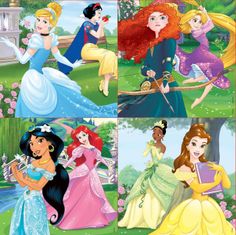 EDUCA Disney hercegnők puzzle 4 az 1-ben (12,16,20,25 darab)