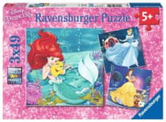 Ravensburger Rejtvény Disney hercegnők: Kaland 3x49 darab