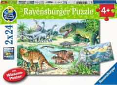 Ravensburger A dinoszauruszok világa puzzle 2x24 darab