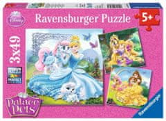 Ravensburger Puzzle Disney hercegnők és házi kedvenceik 3x49 darab