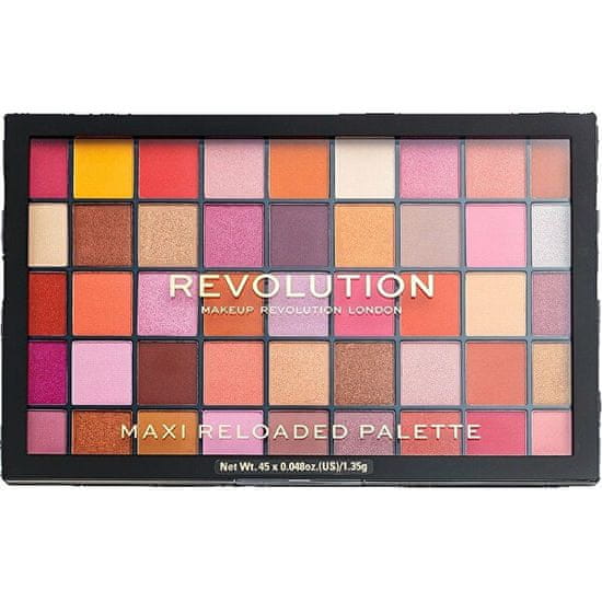 Makeup Revolution Púderes szemhéjfesték paletta Maxi Reloaded Palette Big Big Love 60,75 g