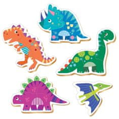 EDUCA Baby puzzle Dinosaurs 5 in 1 (3-5 darab)