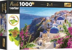 Trefl Sorter puzzle 2 az 1-ben Santorini, Görögország 1000 darab
