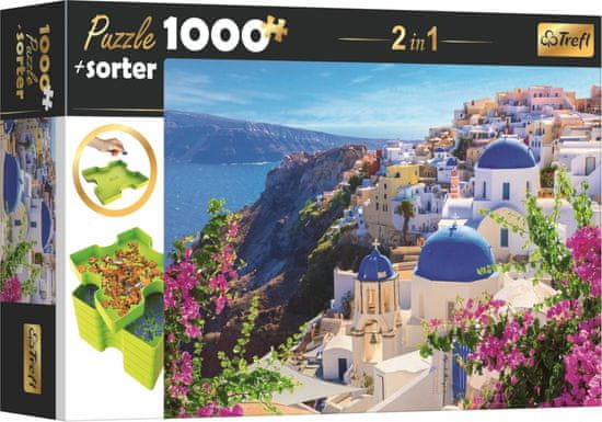 Trefl Sorter puzzle 2 az 1-ben Santorini, Görögország 1000 darab