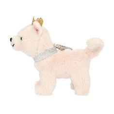 Top Model Plüss medál ASST, Bézs színű kutya, arany koronával