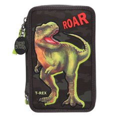 Dino World Tolltartó Top Model felszereléssel, T-REX, ROAR felirat, fekete szín
