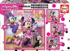 EDUCA Minnie és Daisy 4 az 1-ben puzzle (12,16,20,25 darab)