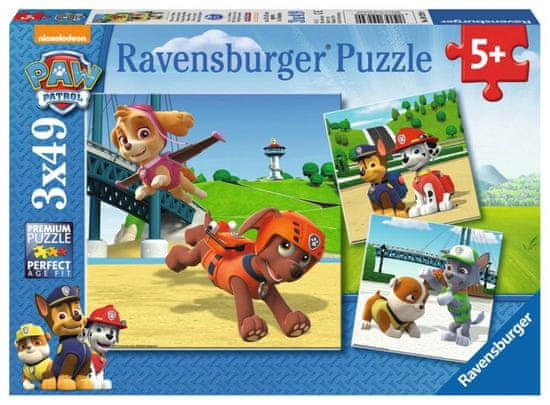Ravensburger Puzzle Paw Patrol: Négylábú csapat 3x49 darab