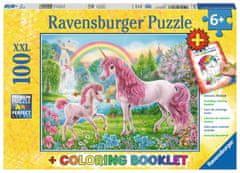 Ravensburger Puzzle Magical unikornisok XXL 100 db + kifestőkönyv