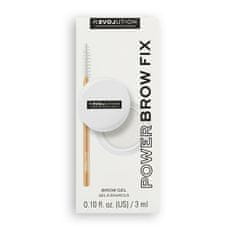Makeup Revolution Szemöldök rögzítő gél Relove Power Brow Fix Clear (Brow Gel) 3 ml