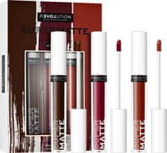 Makeup Revolution Folyékony matt ajakrúzs szett Relove Supermatte Liquid Wonder (Lip Set) 3 x 4 ml