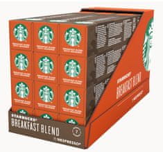Starbucks Breakfast Blend by NESPRESSO® Medium Roast Kávékapszula, 12x10 kapszula egy csomagban, 56g