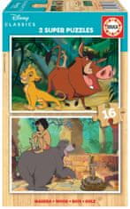 EDUCA Disney klasszikus fa puzzle 2x16 darab