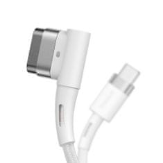 BASEUS Zinc mágneses kábel L-shape MacBook Power / USB-C 60W 2m, fehér