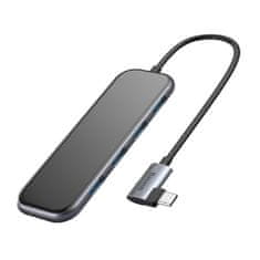 BASEUS HUB adapter USB-C - 4x USB 3.0 / USB-C PD, szürke