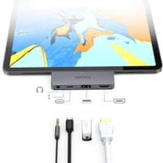 Choetech HUB adapter Apple iPad Pro USB-C 60W PD, fekete