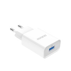 DUDAO A3EU hálózati töltő adapter 1x USB 12W QC + Lightning kábel 1m, fehér