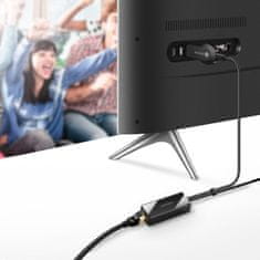 Ugreen USB külső hálózati adapter Chromecast + kábel 1m, fekete