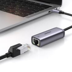 Ugreen CM483 külső hálózati adapter USB-C / RJ45, szürke