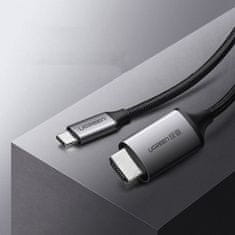 Ugreen MM142 kábel HDMI / USB-C 4K 1.5m, fekete/szürke