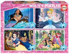 EDUCA Disney hercegnők puzzle 4 az 1-ben (50,80,100,150 darab)