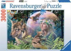 Ravensburger Puzzle Forest lady - Farkas a holdfényben 3000 db