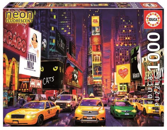 EDUCA Világító puzzle Times Square, New York 1000 darab