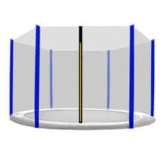 Aga Védőháló 430 cm-es trambulinhoz, 6 oszlop, Fekete háló / Kék