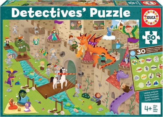EDUCA Detektív puzzle Castle 50 db