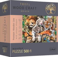 Trefl Wood Craft Origin puzzle Vadmacskák a dzsungelben 501 darab