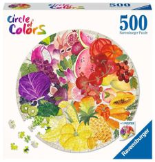 Ravensburger Kerek puzzle Színkör: Gyümölcsök és zöldségek 500 db