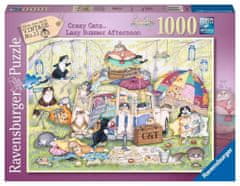 Ravensburger Puzzle Crazy Cats: Lusta nyári délután 1000 db