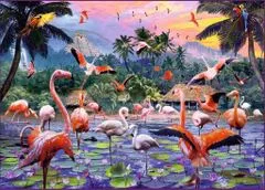 Ravensburger Puzzle Pink flamingók 1000 db