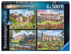 Ravensburger Puzzle Királyi rezidencia, Nagy-Britannia 4x500 db
