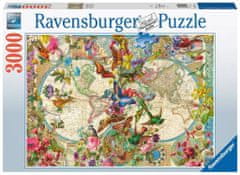Ravensburger Puzzle Világtérkép növény- és állatvilággal 3000 darab